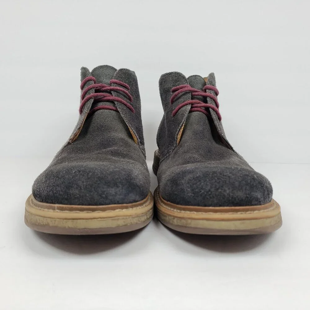 1901 Canyon Mens Size 9 Grey Black Suede Formal Casual Chukka Boots Shoes